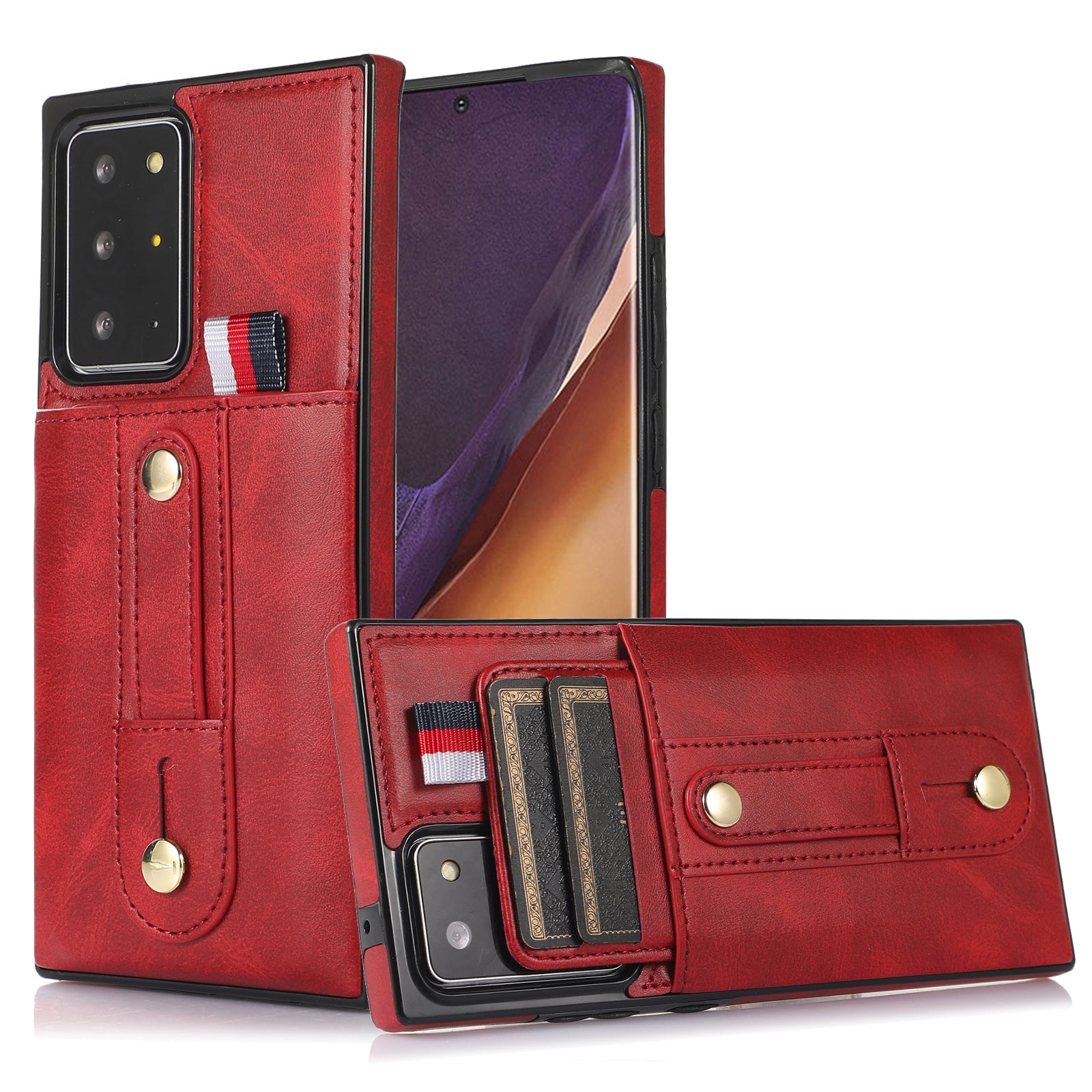 For Samsung Galaxy Note20 Ultra 5G / Note20 Ultra Cell Phone Case Anti-drop Kickstand Cover with Card Holder - Brown For Samsung Galaxy Note20 Ultra 5G / Note20 Ultra Cell Phone Case Anti-drop Kickstand Cover with Card Holder - Brown